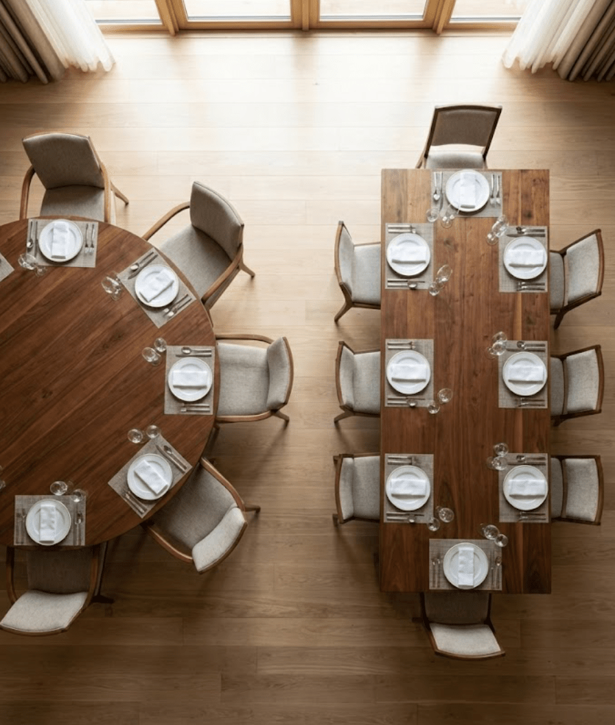 Kişi Sayısına Göre Masa Ölçü Rehberi: Yuvarlak mı, Dikdörtgen mi Tercih Edilmeli? - Evimlüks