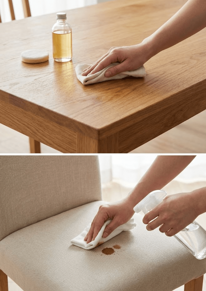 Ahşap ve Kumaş Mobilyaların Ömrünü Uzatan Doğru Temizlik ve Leke Çıkarma Yöntemleri - Evimlüks