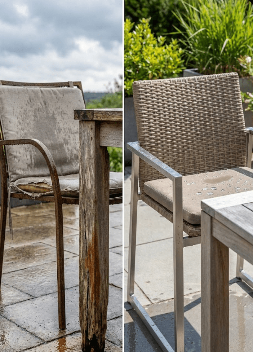 Bahçe ve Balkon Mobilyası Alırken Yapılan En Büyük Hata: Demir İskelet ve Çürüyen Rattan Tuzağı - Evimlüks