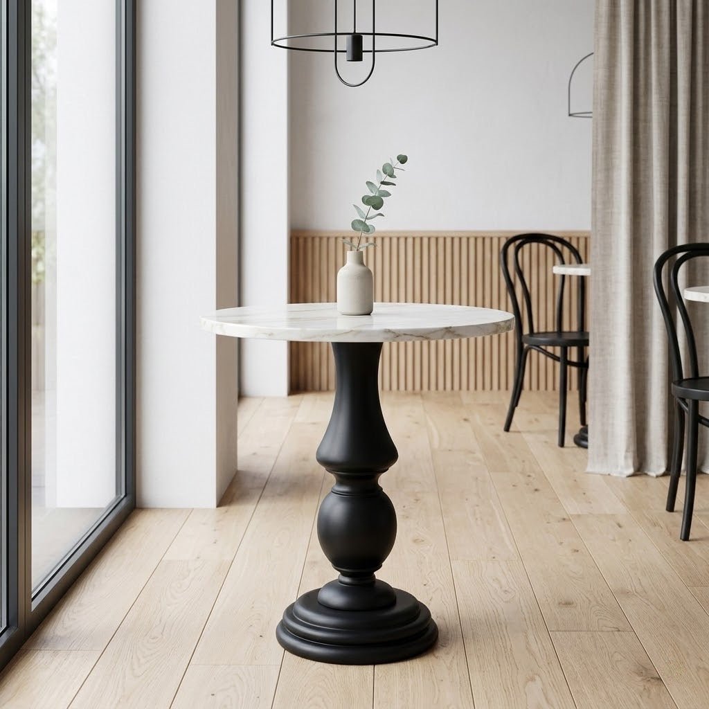 Ham Ahşap Fiskos Kafe Masa Ayağı - Evimlüks