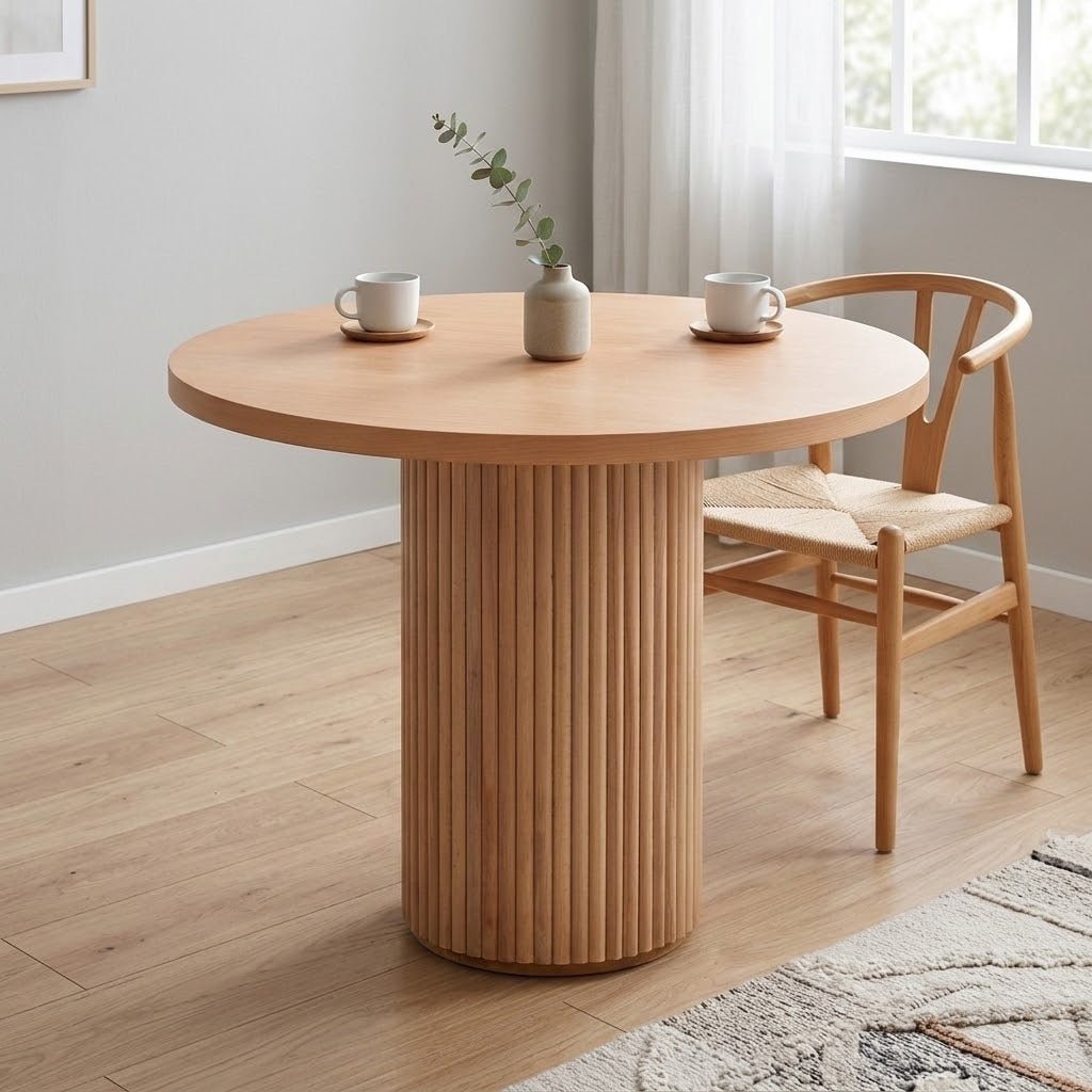 Ham Ahşap Fitilli Masa Ayağı (80 - 100 cm Tablalar Uygundur) - Evimlüks