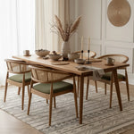 Gazelle Hazeran sırtlı Masif Ahşap Sandalye - Evimlüks