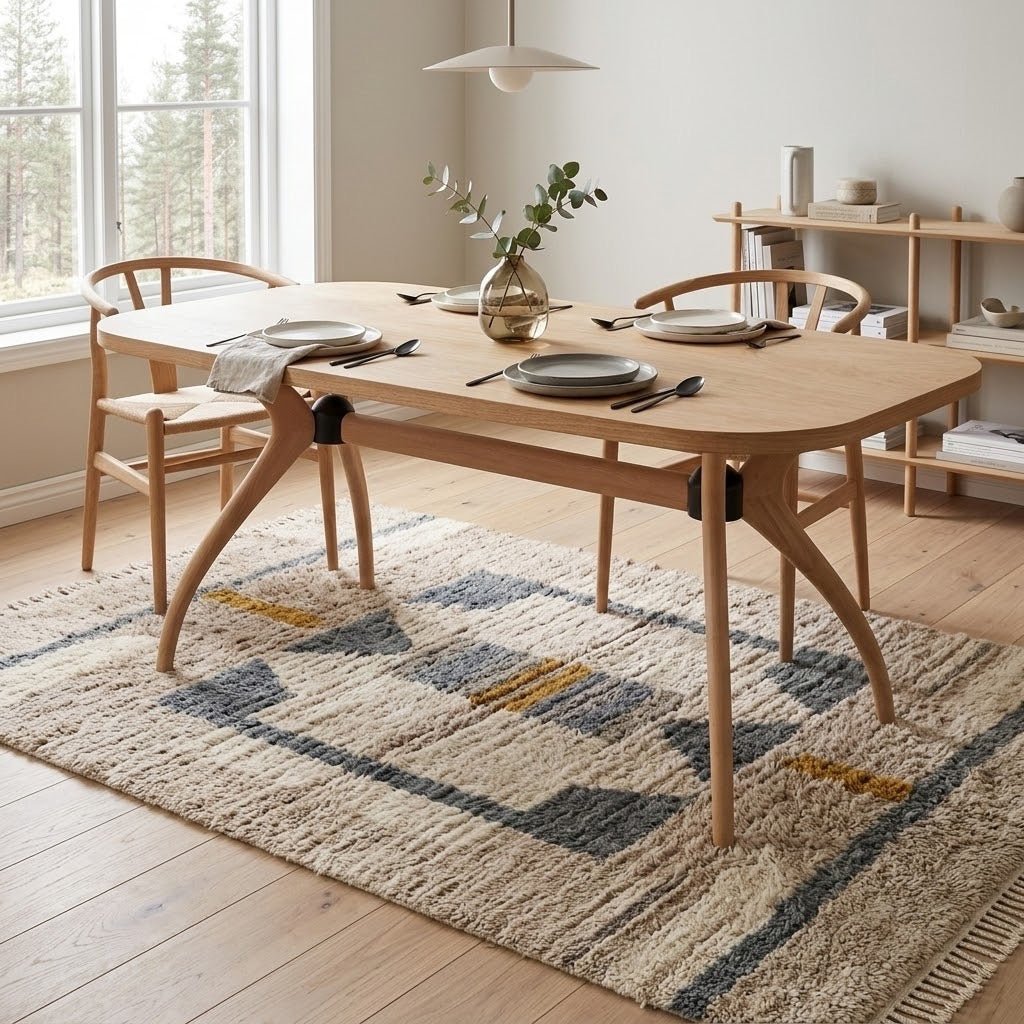 Ham Masif Ahtapot Masa Ayağı - 6 Kişilik - Evimlüks