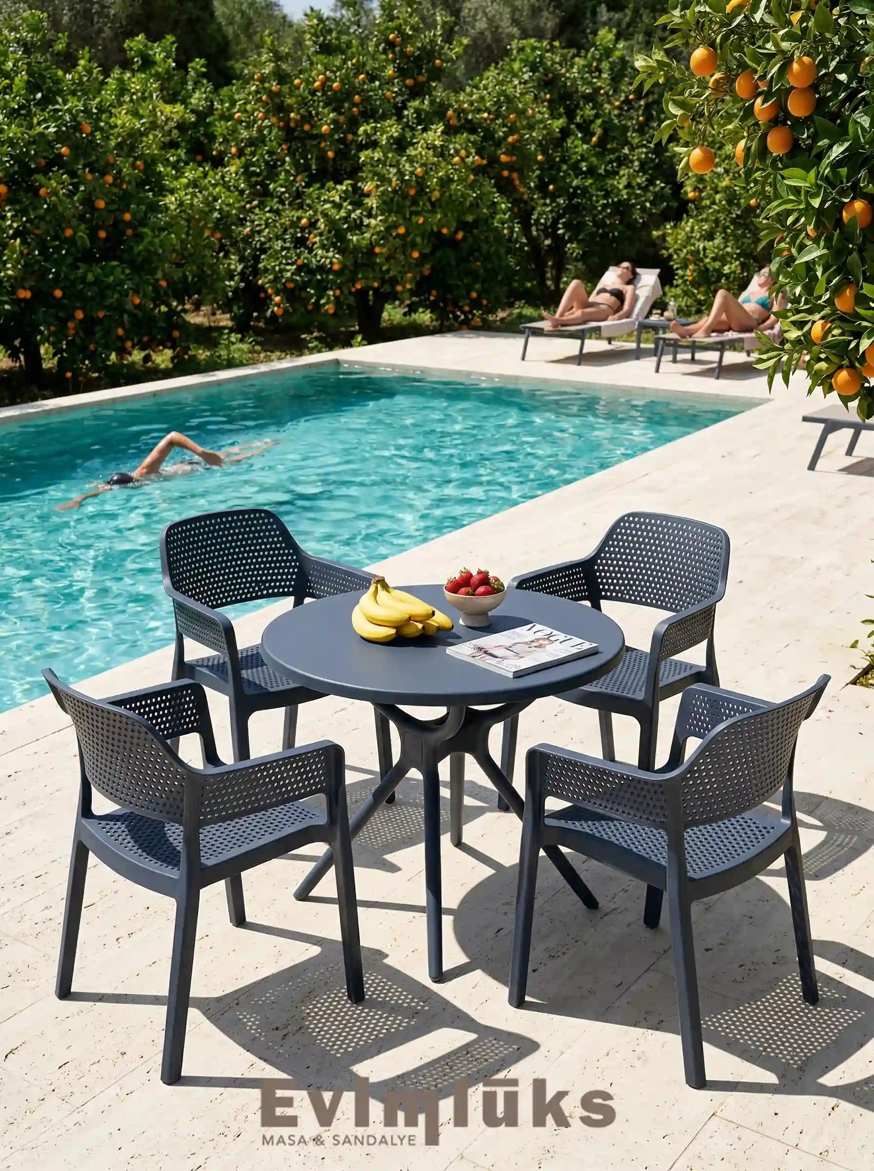 Molise Modern Kollu Plastik Sandalye