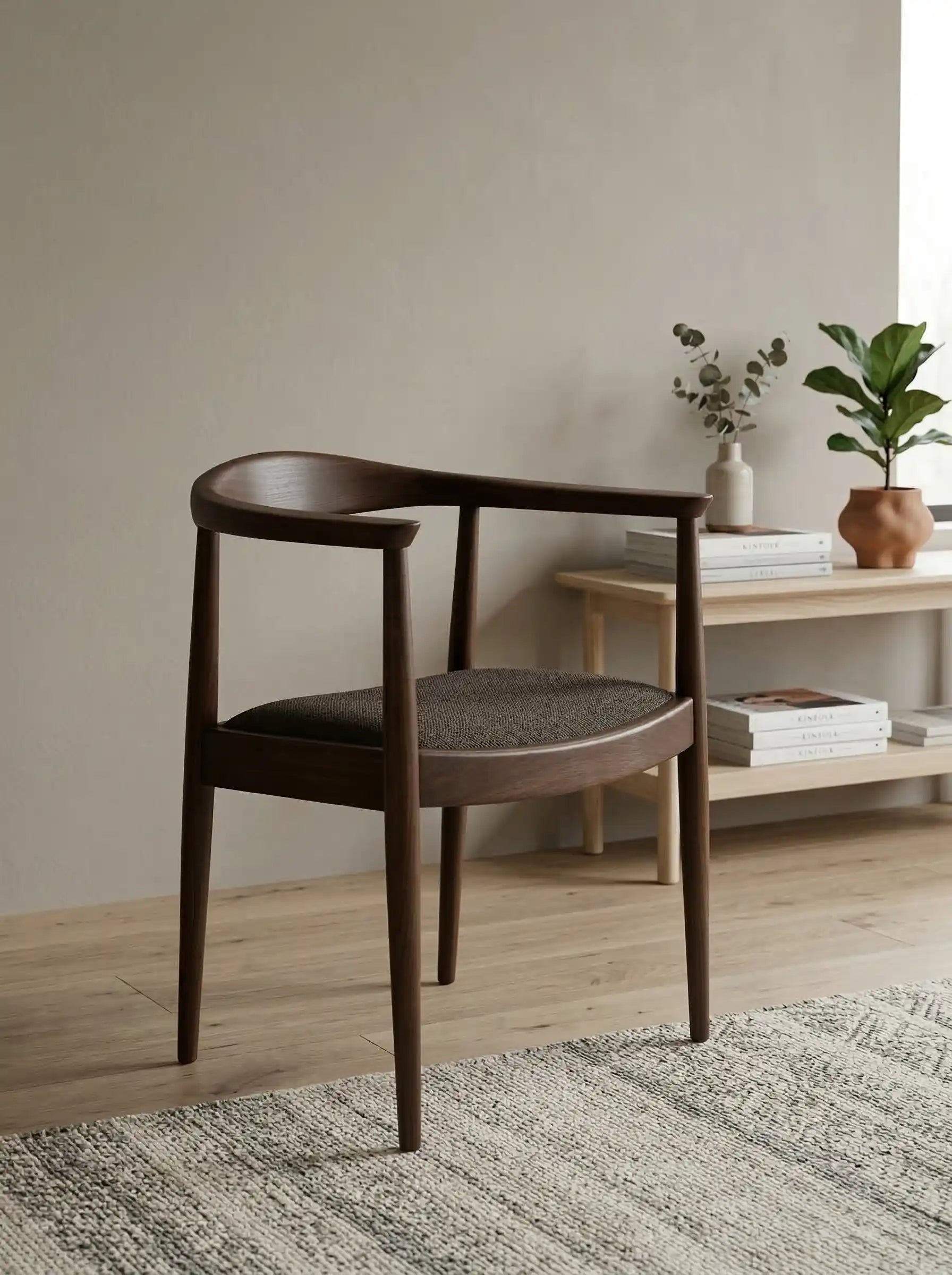 Aria Kollu Doğal Ahşap Sandalye