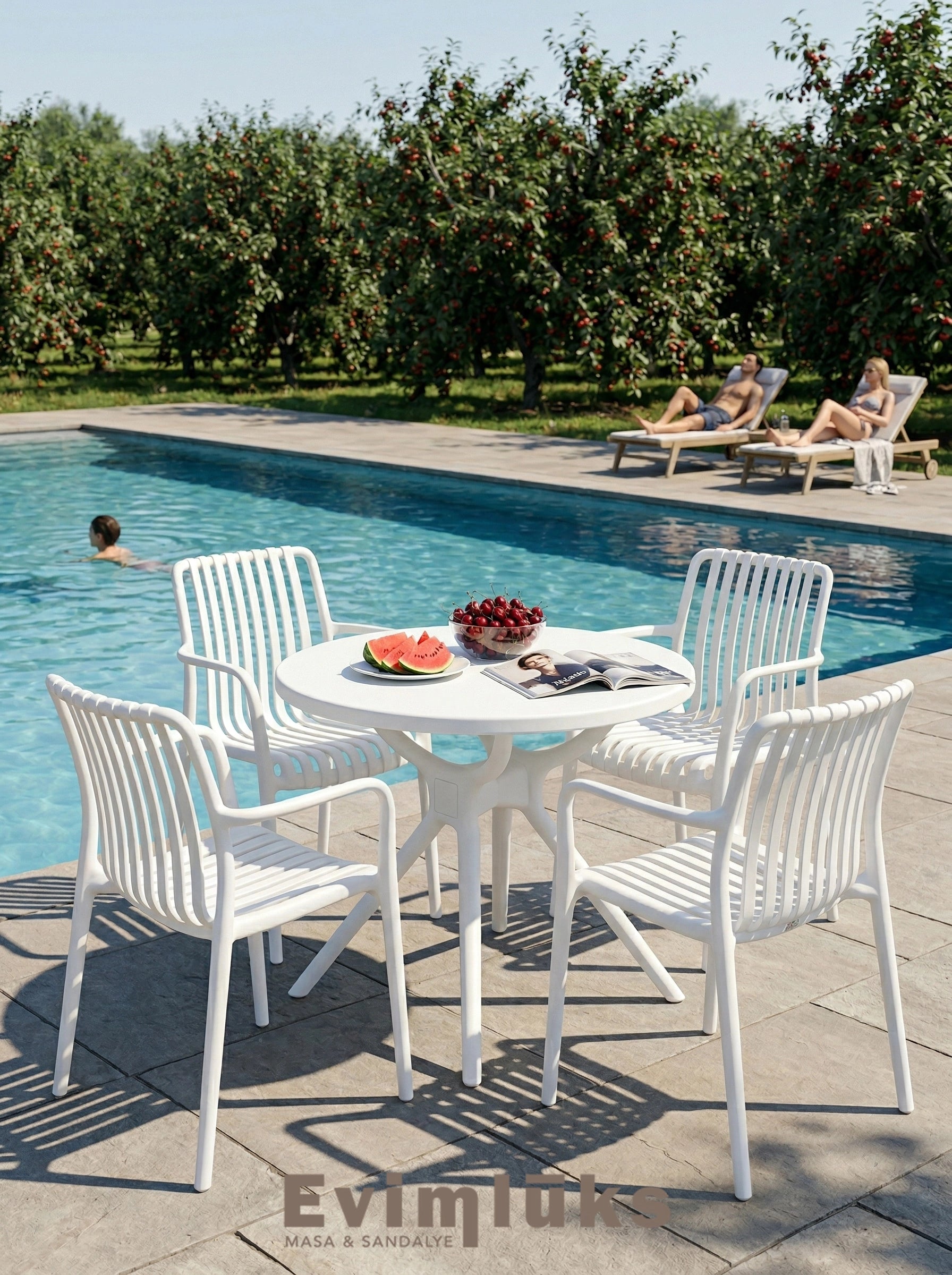 Veneto Modern Kollu Plastik Sandalye