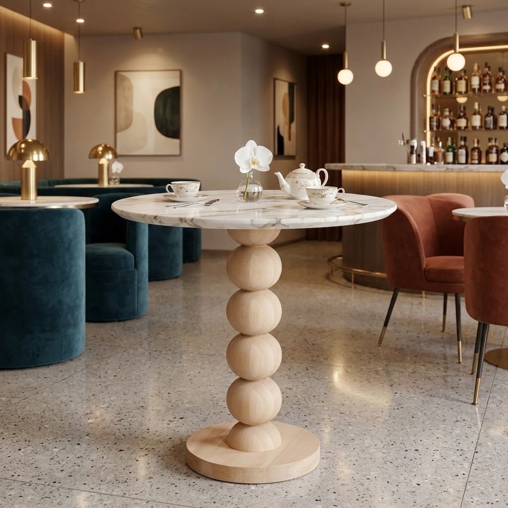 Ham Ahşap Şeker Kafe Masa Ayağı - Evimlüks