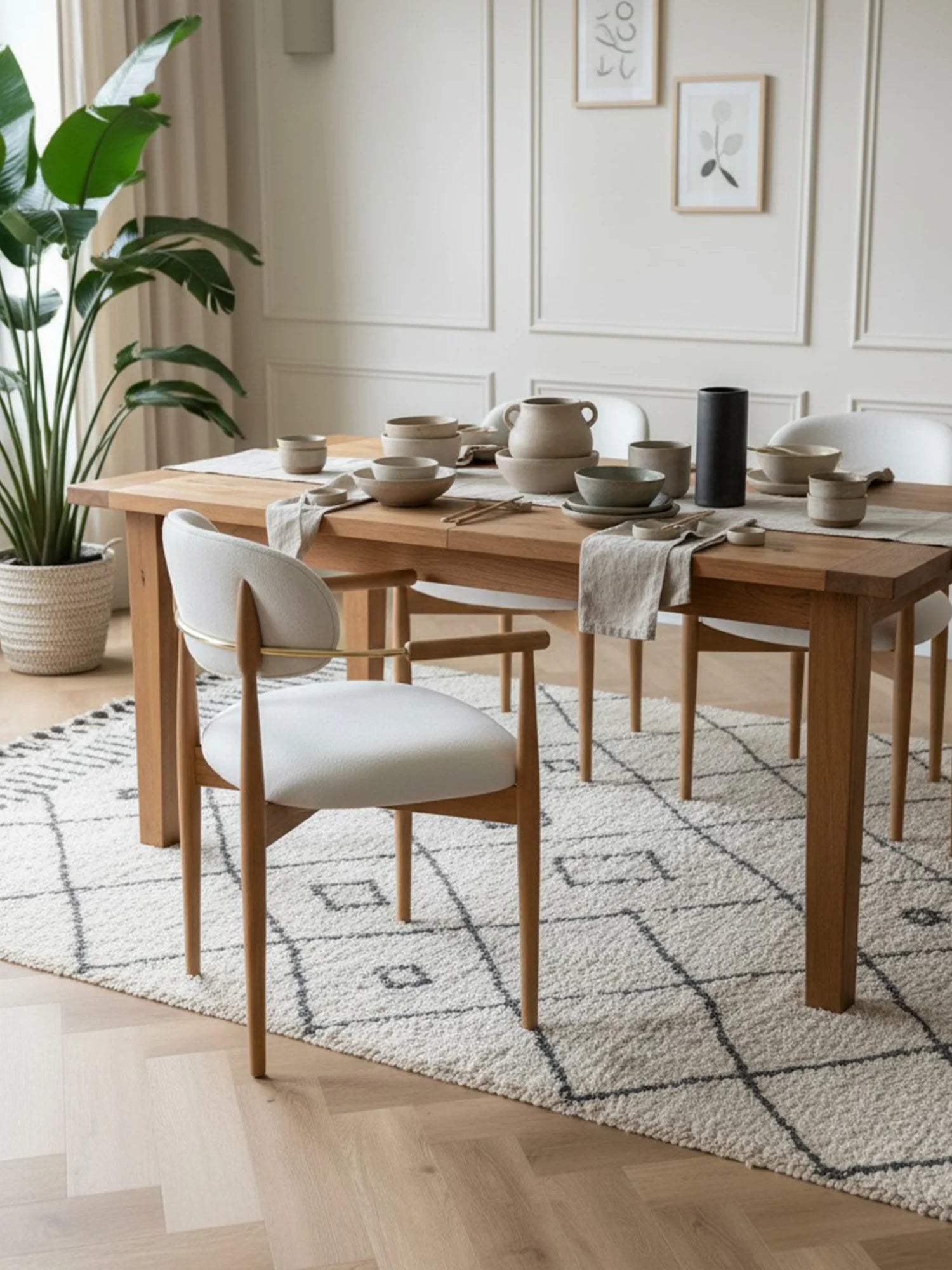 Lanni Metal Detaylı Ahşap Sandalye - Evimlüks