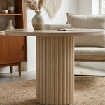 Fitilli 4 Kişilik Bohem Traverten Yemek Masası - Evimlüks