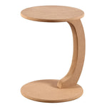 Ham Ahşap Yuvarlak C Sehpa - Evimlüks Koltuk altına giren sehpa