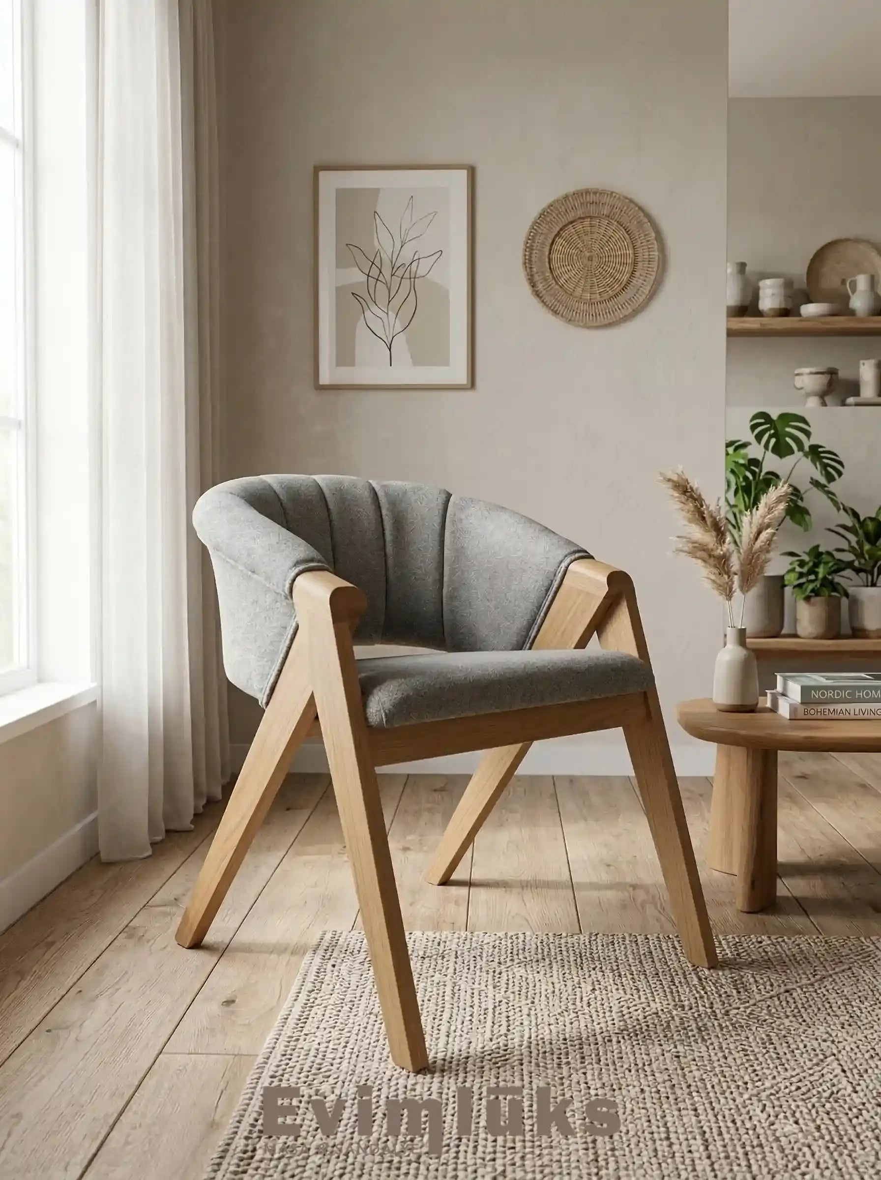 Cosma Modern Masif Ahşap Sandalye