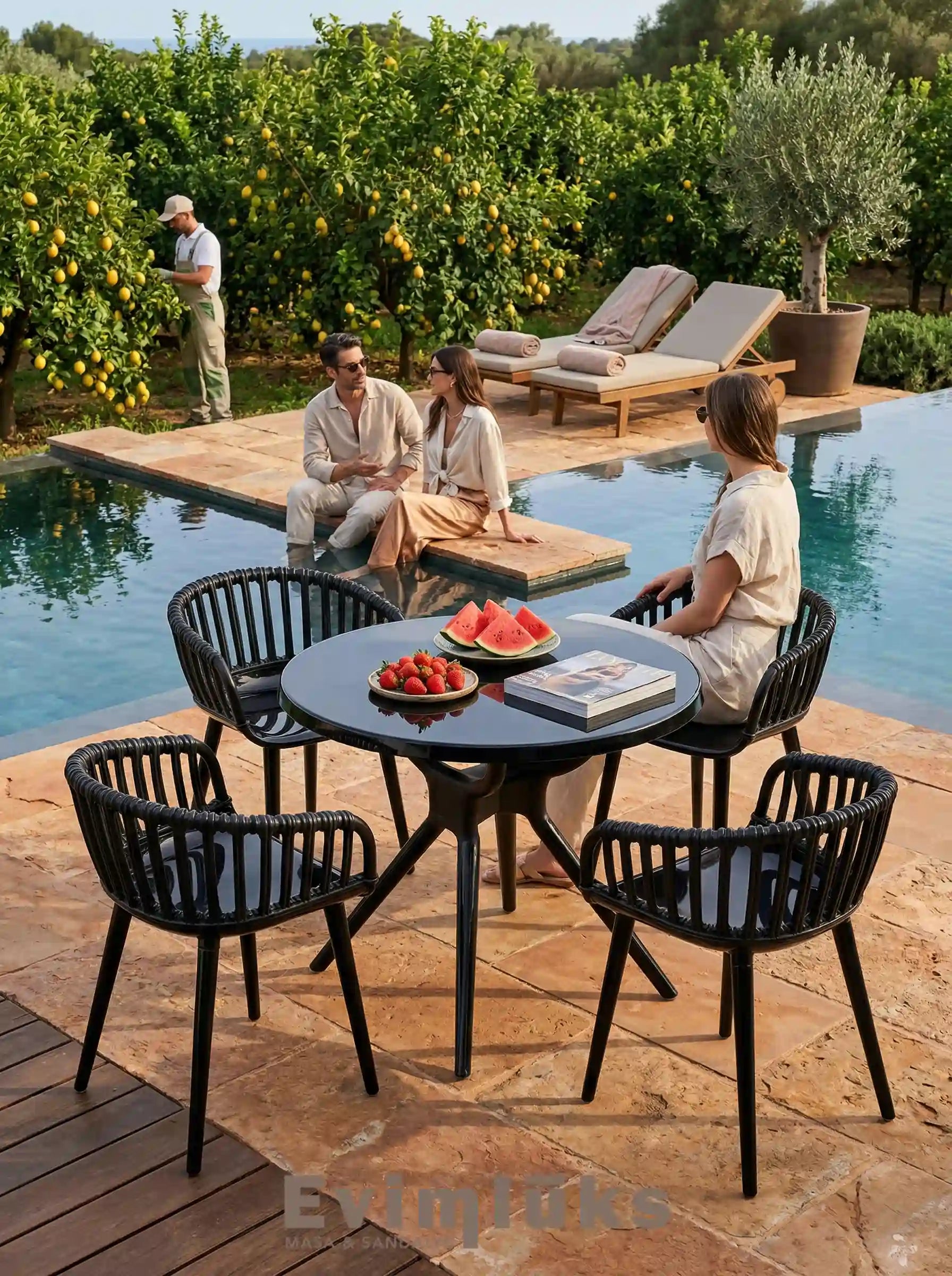 Aoste Modern Kollu Plastik Sandalye