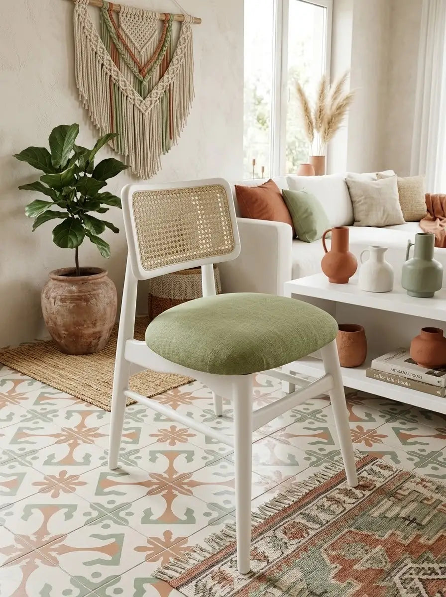 Drap Hazeran Sırtlı Ahşap Sandalye