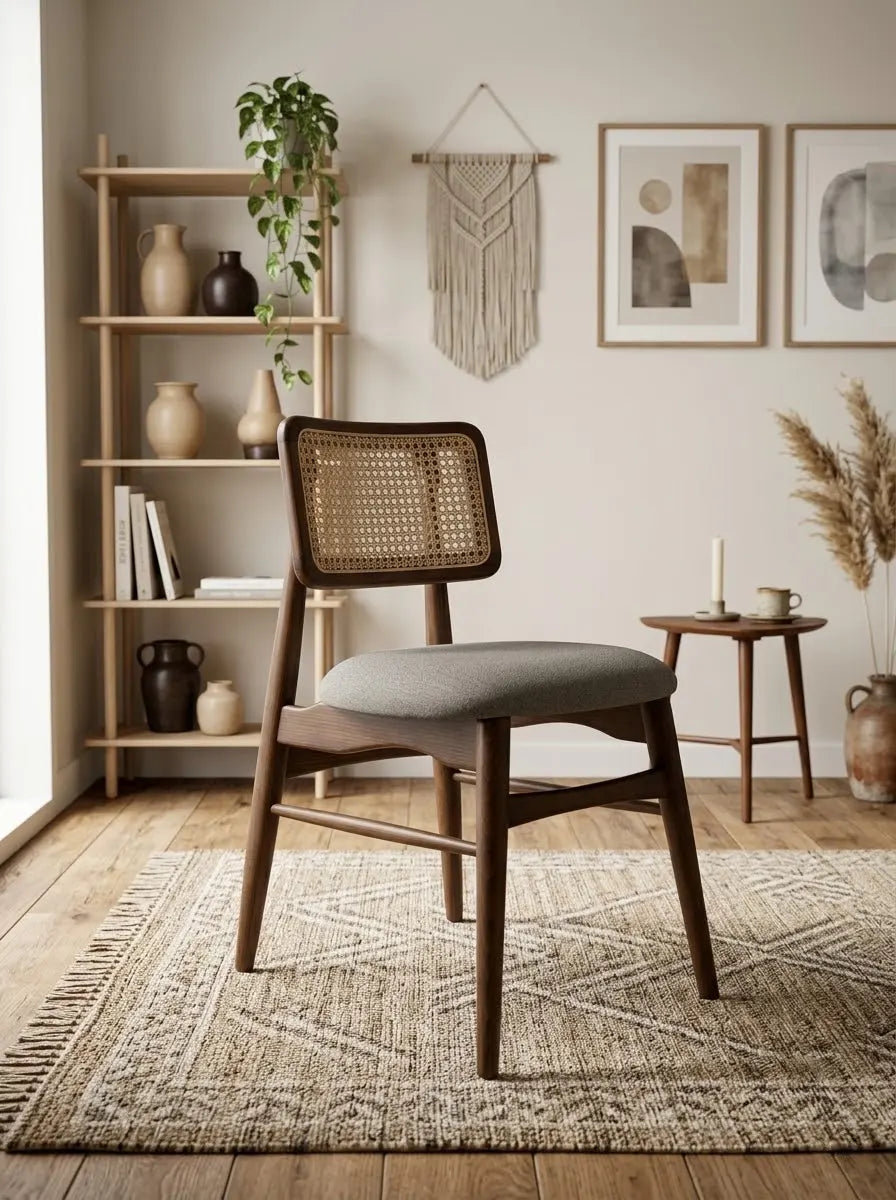 Drap Hazeran Sırtlı Ahşap Sandalye