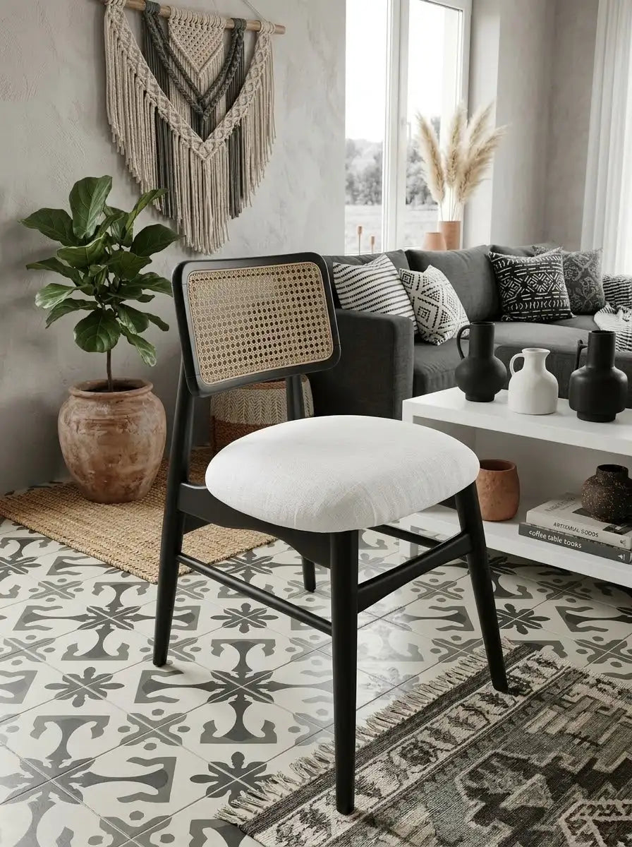 Drap Hazeran Sırtlı Ahşap Sandalye