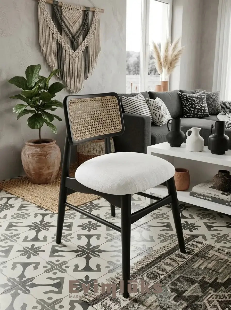 Drap Hazeran Sırtlı Ahşap Sandalye