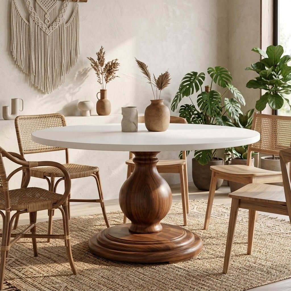 Ham Masif Dünya Torna Masa Ayağı - Evimlüks