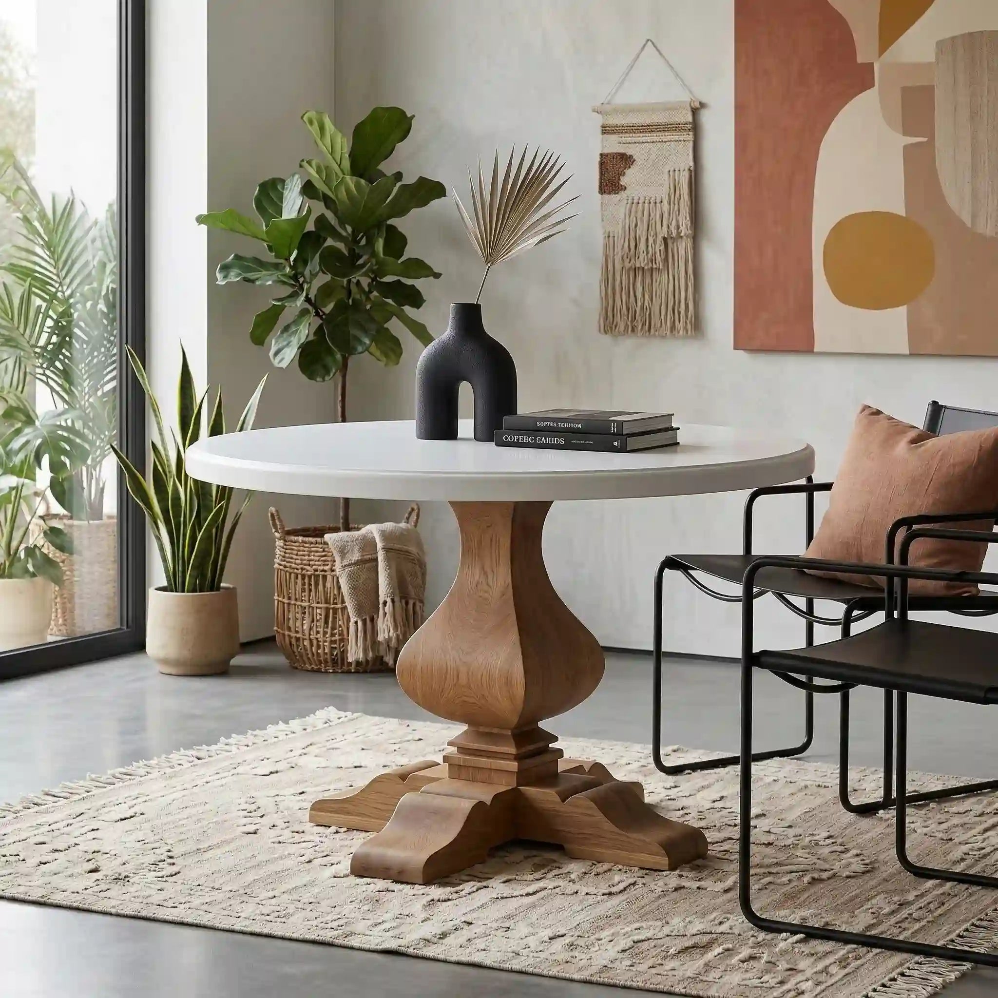 Ham Masif Farmhouse Masa Ayağı - Evimlüks