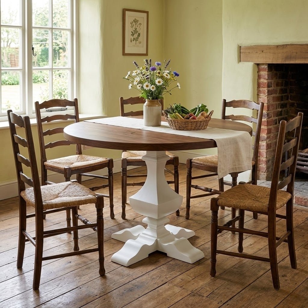 Ham Masif Middle Farmhouse Masa Ayağı - Evimlüks