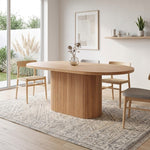 Ham Ahşap Fitilli Elips Masa Ayağı - Evimlüks