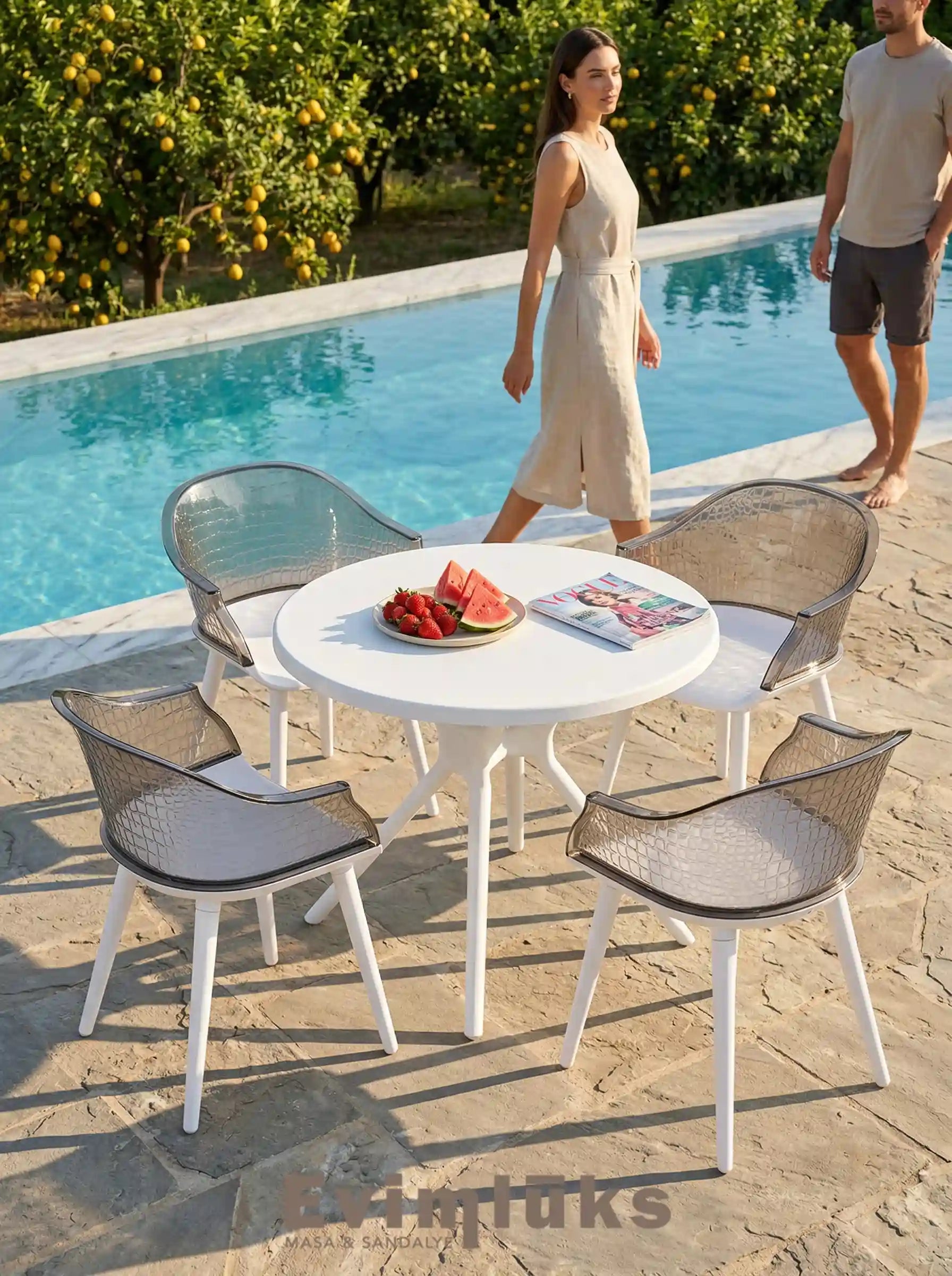 Puglia Modern Kollu Plastik Sandalye