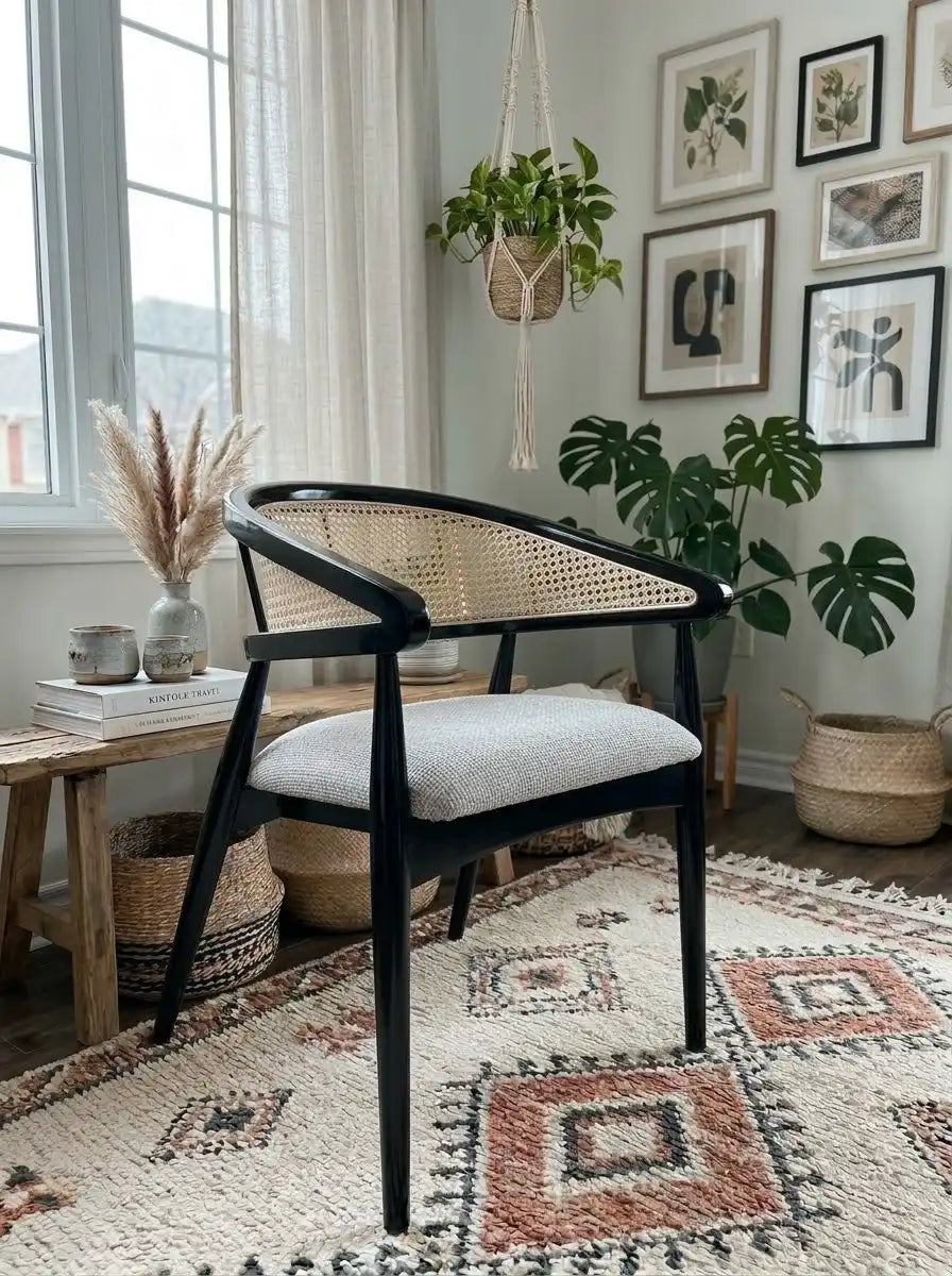 Gazelle Hazeran sırtlı Masif Ahşap Sandalye