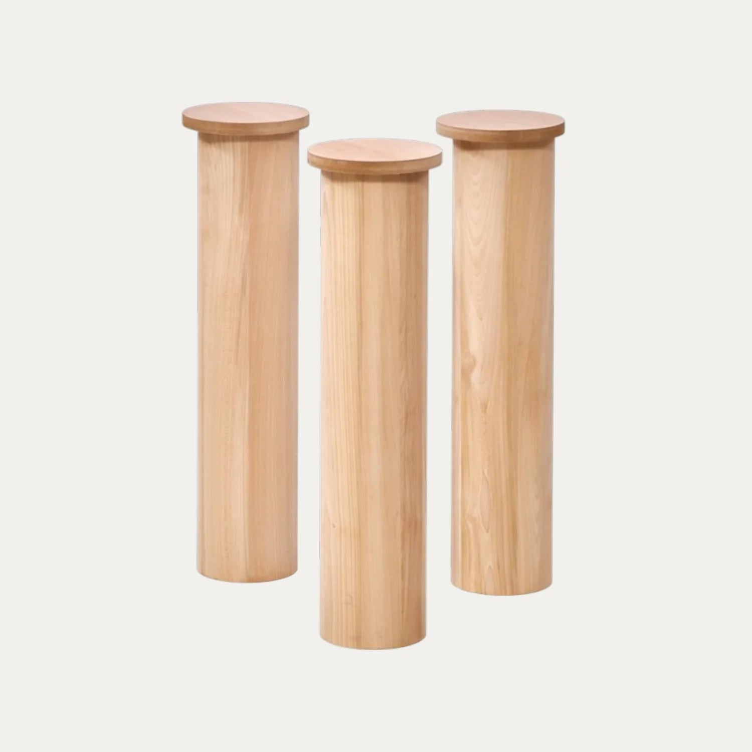 Ham Masif Ihlamur Modern Üçlü Boru Masa Ayağı - Evimlüks