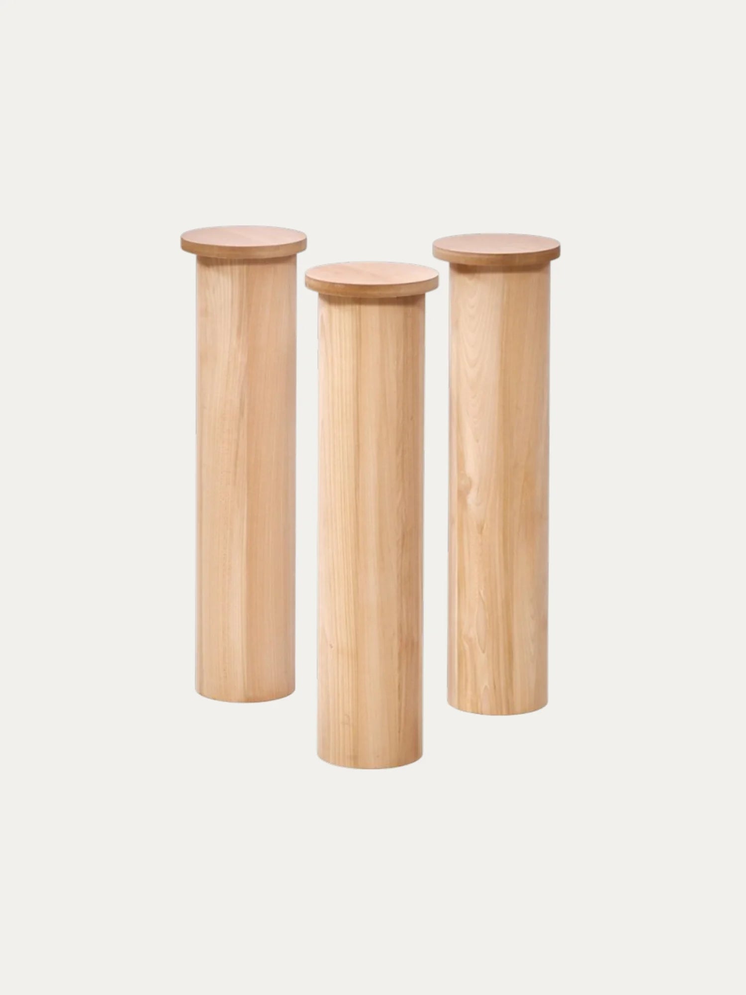 Ham Masif Ihlamur Modern Üçlü Boru Masa Ayağı - Evimlüks