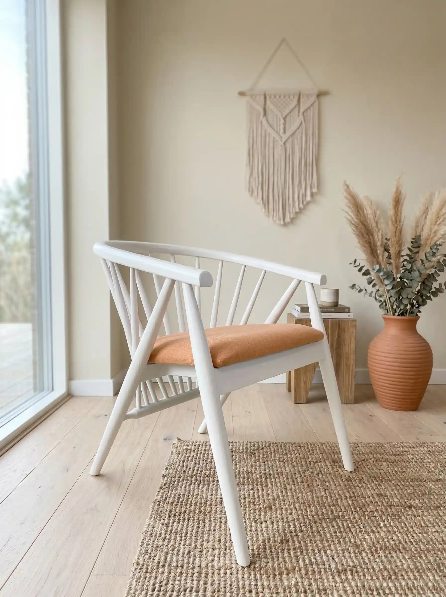 Kaburga İkonik Masif Ahşap Sandalye