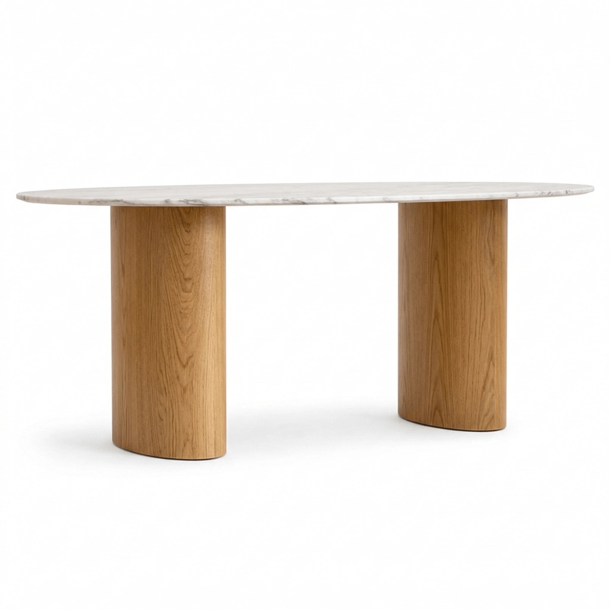 Ham Doğal Meşe Kaplama Kapsül 2li Masa Ayağı - Evimlüks