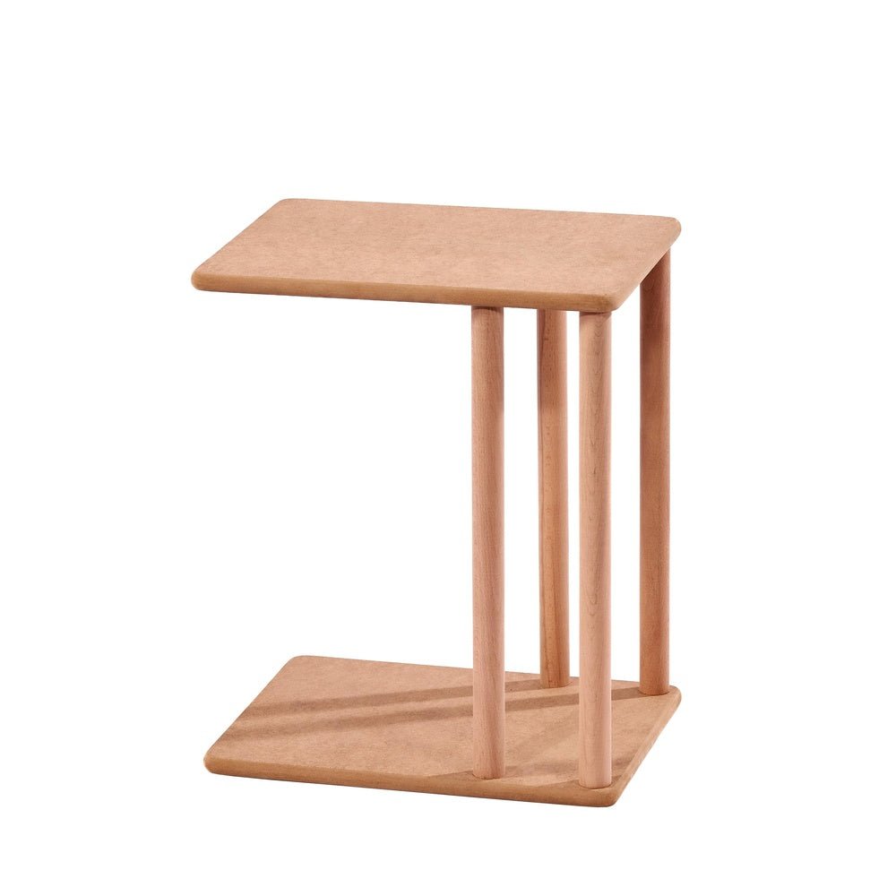 Ham Ahşap Koltuk Altı Sehpası - Evimlüks