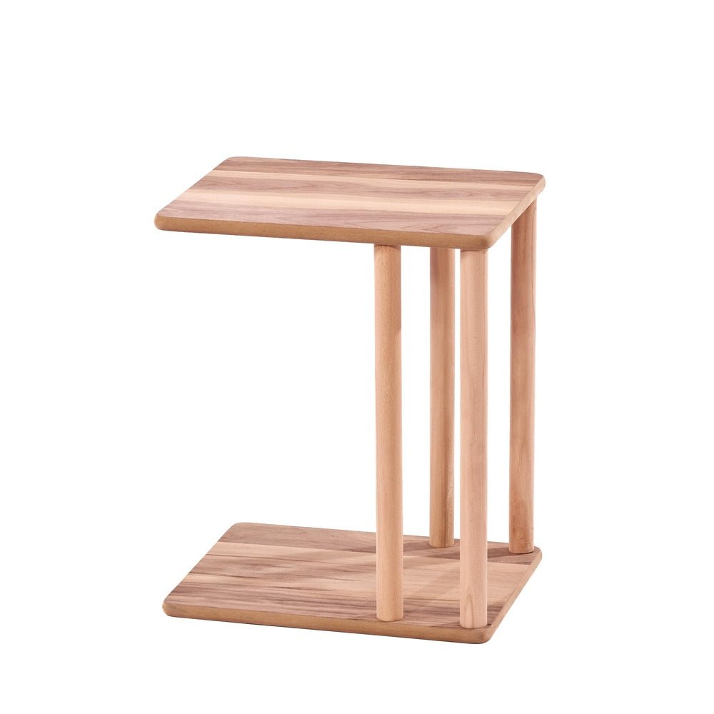 Ham Ahşap Koltuk Altı Sehpası - Evimlüks