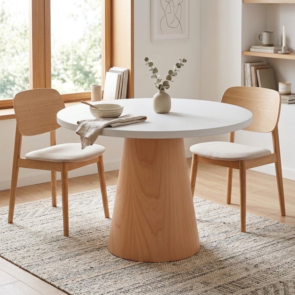 Ham Ahşap Konik Masa Ayağı - Evimlüks