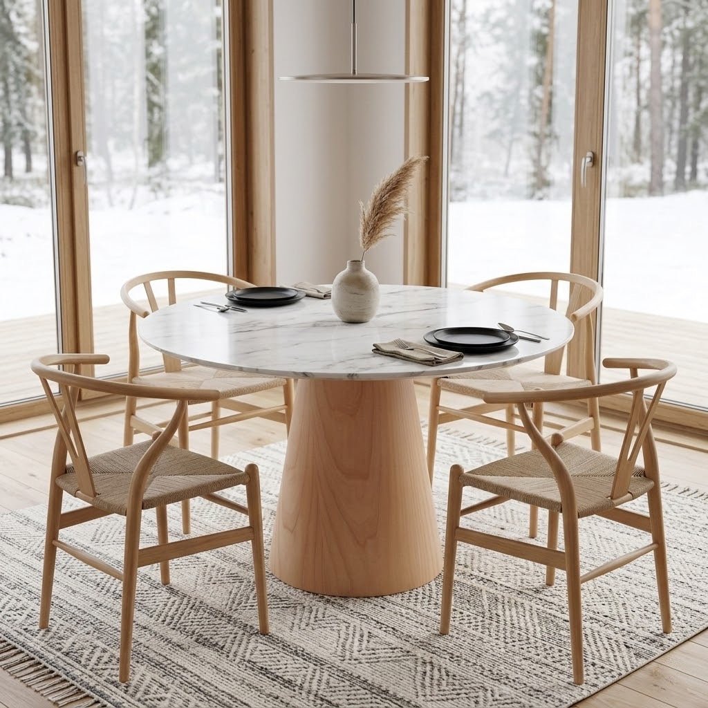 Ham Ahşap Konik Masa Ayağı - Evimlüks