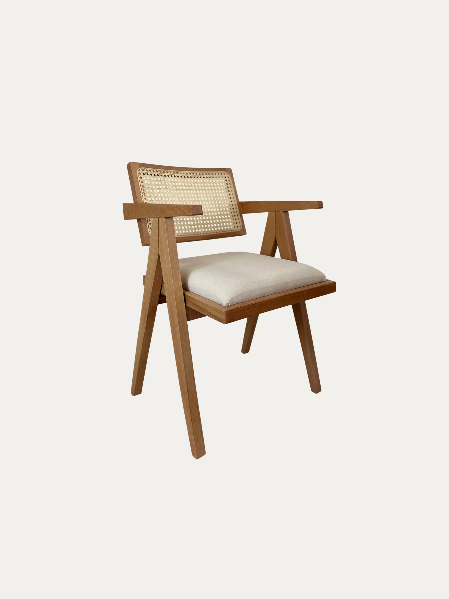 Luna Hazeran Sırtlı Masif Ahşap Sandalye - Evimlüks