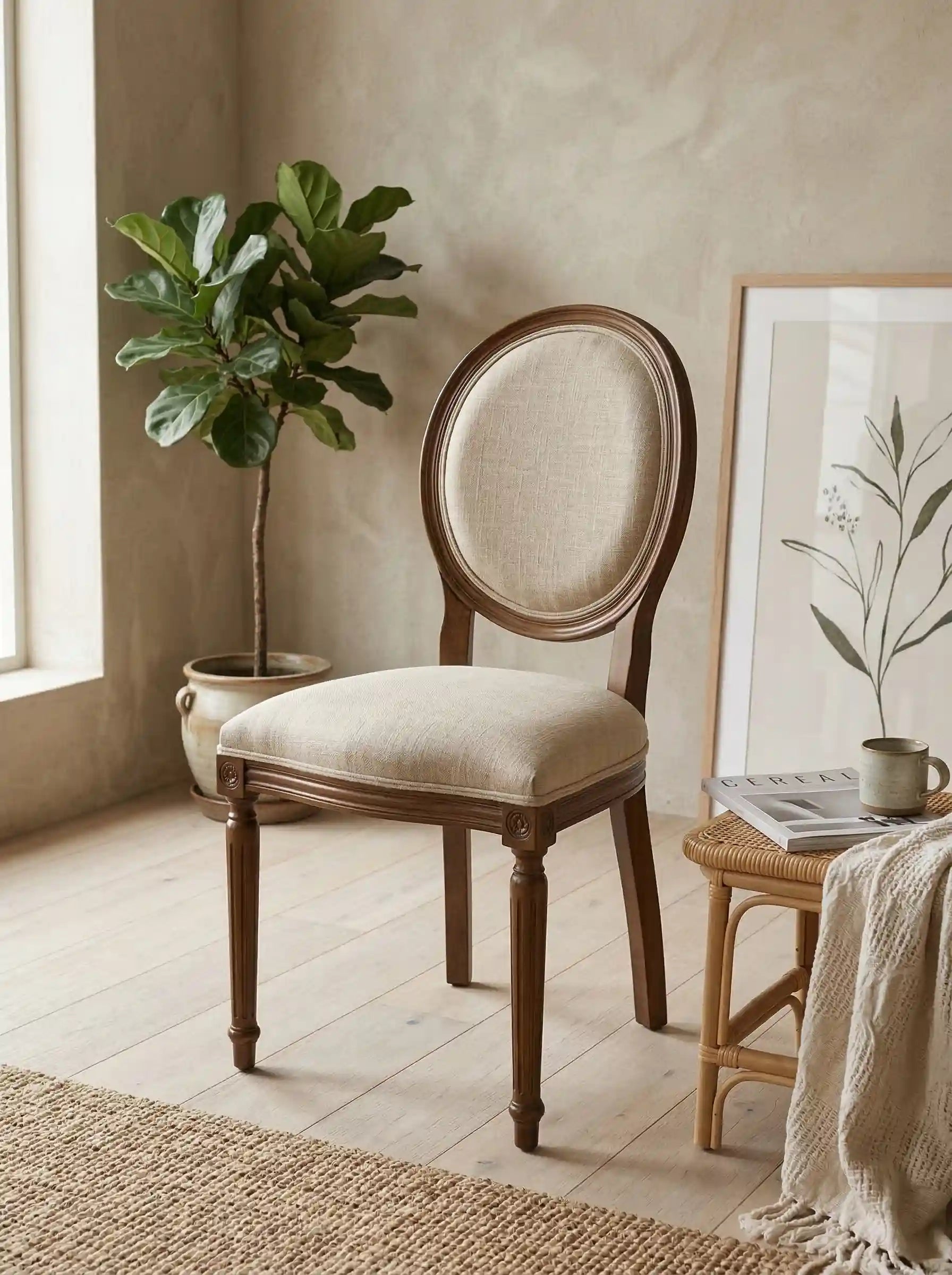 Madalyon Klasik Ahşap Sandalye