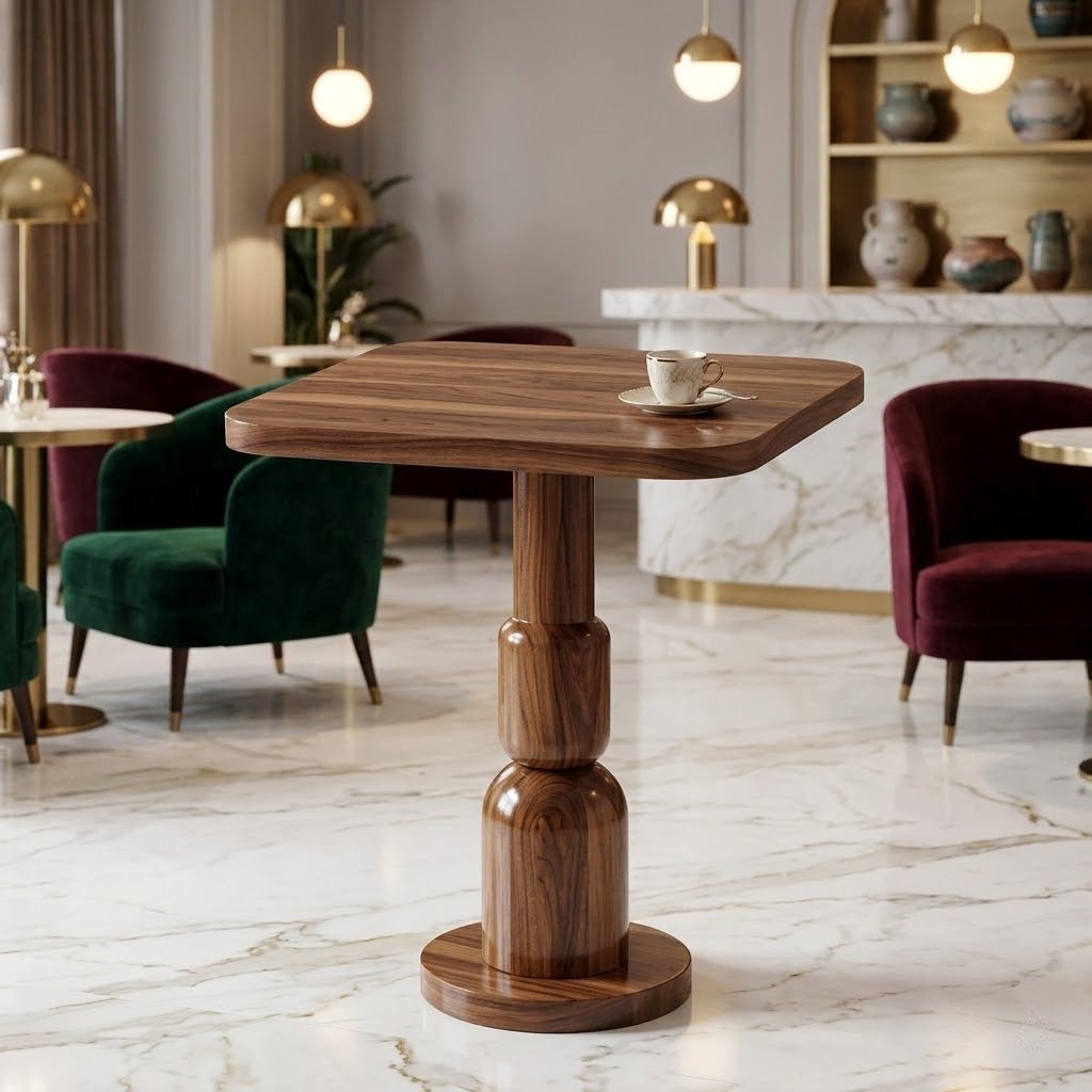 Ham Ahşap Manhattan Kafe Masa Ayağı - Evimlüks