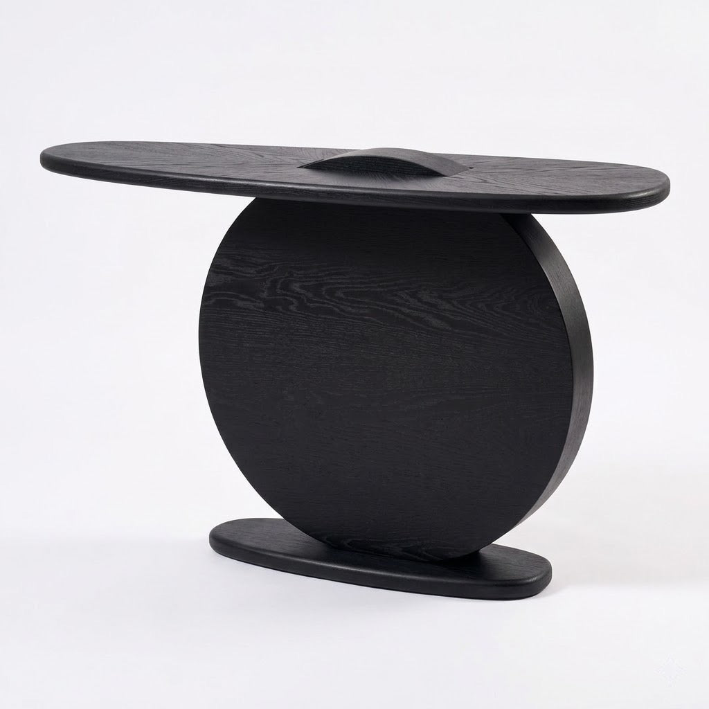 siyah meşe ahşap dresuar