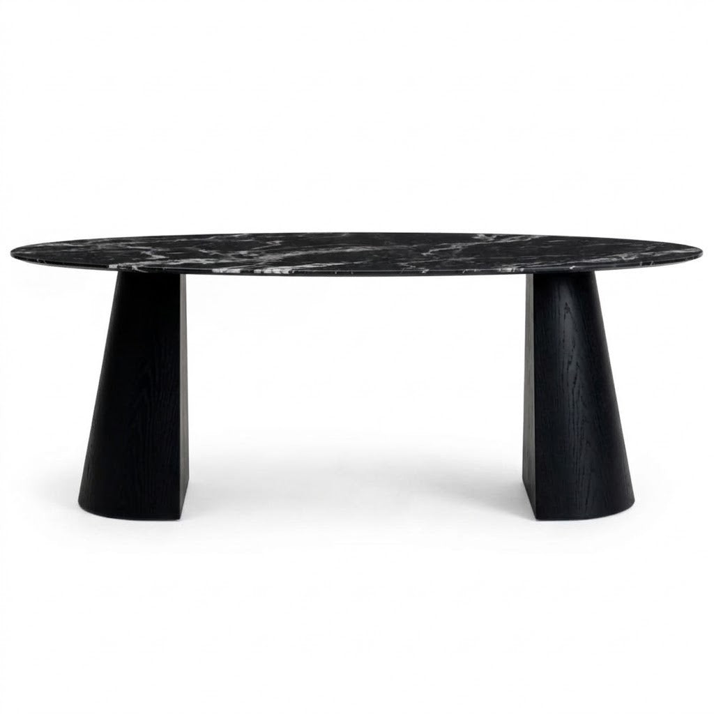 siyah meşe yemek masası ayağı