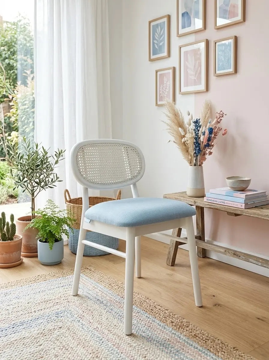 Miami Hazeran Sırtlı Masif Ahşap Sandalye