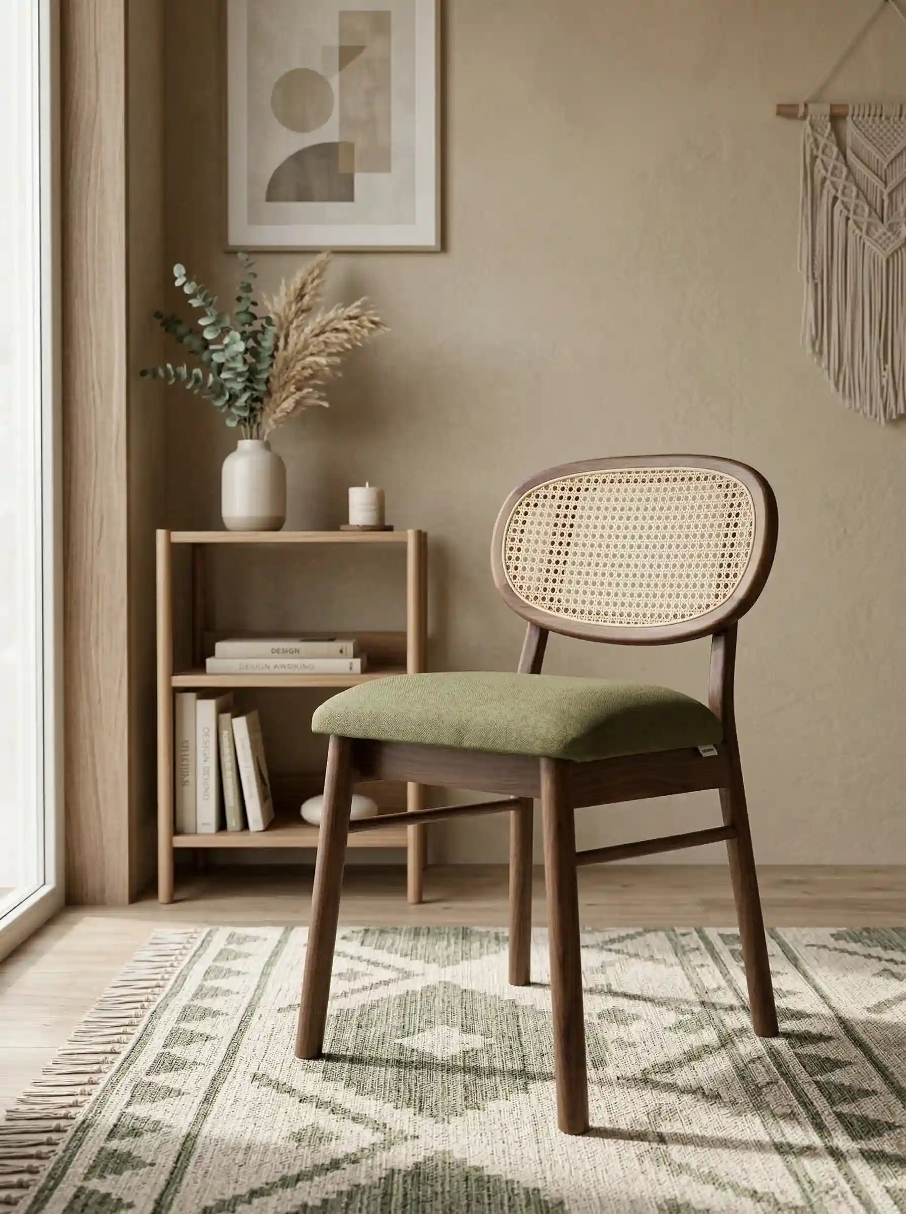 Miami Hazeran Sırtlı Masif Ahşap Sandalye