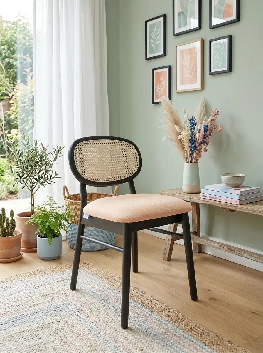 Miami Hazeran Sırtlı Masif Ahşap Sandalye