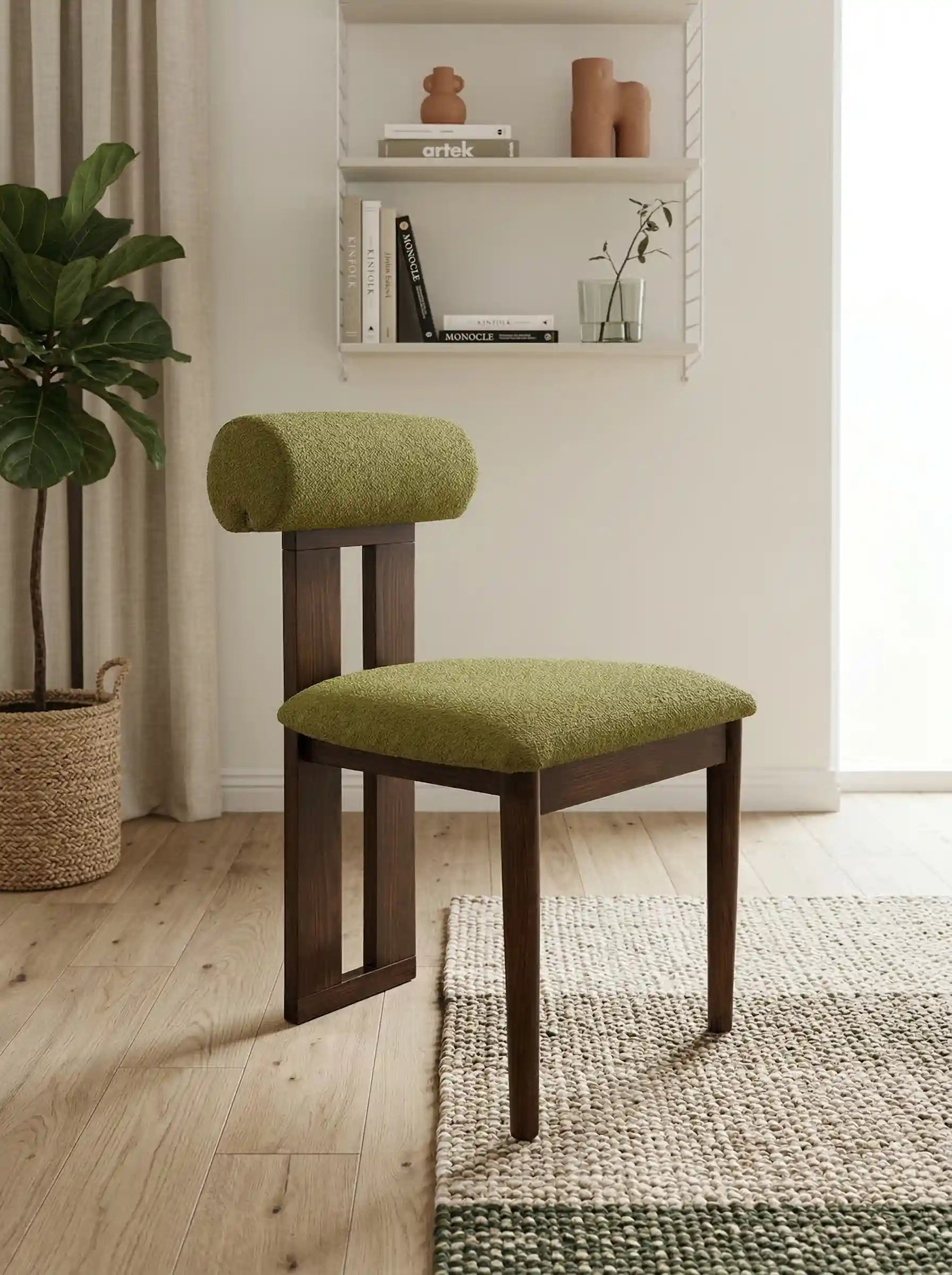 Orlen Silindir Başlı Ahşap Sandalye