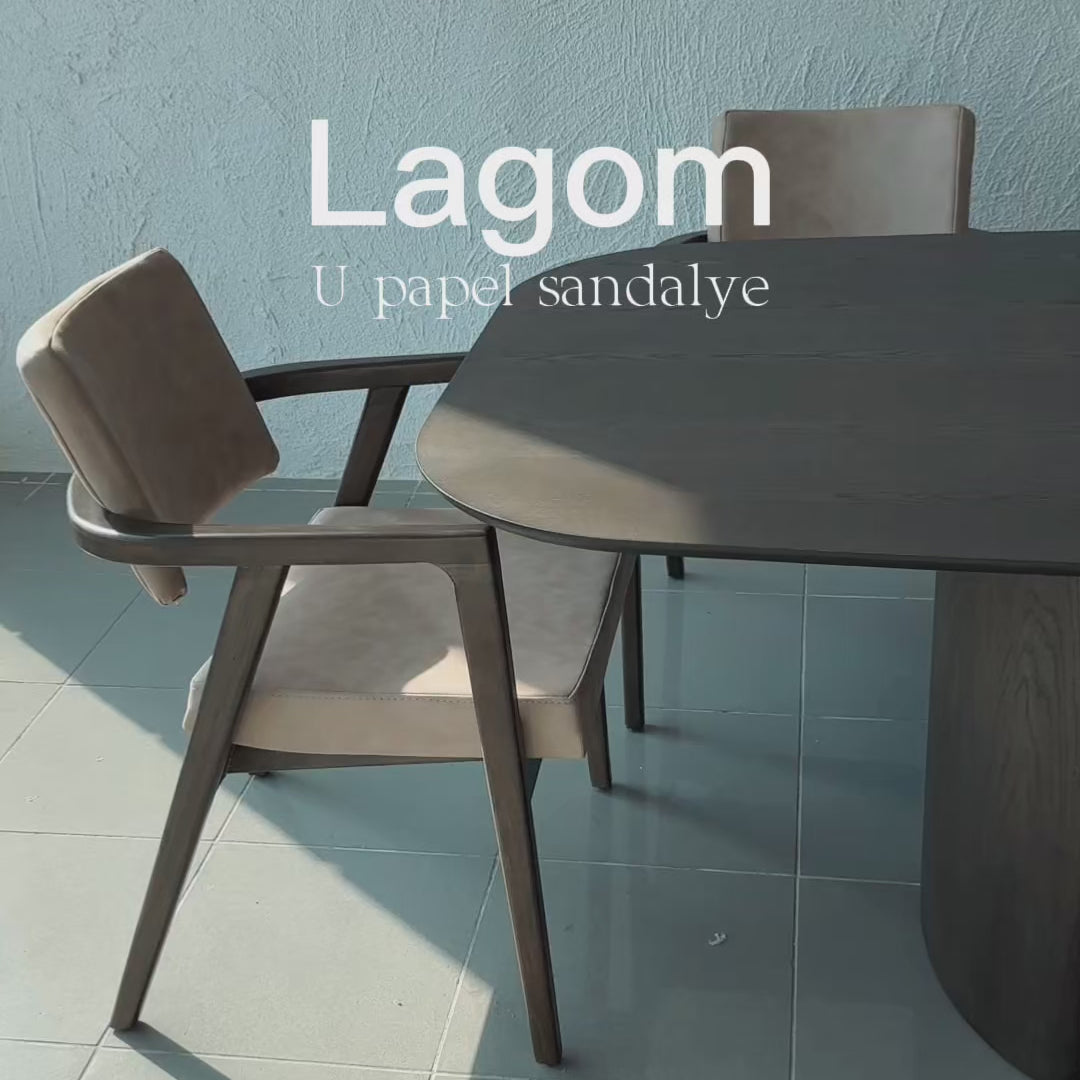 lagom meşe yemek masası