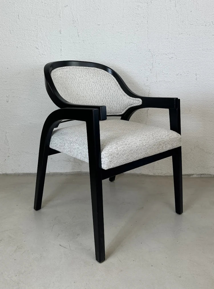 siyah lake ahşap rook sandalye 