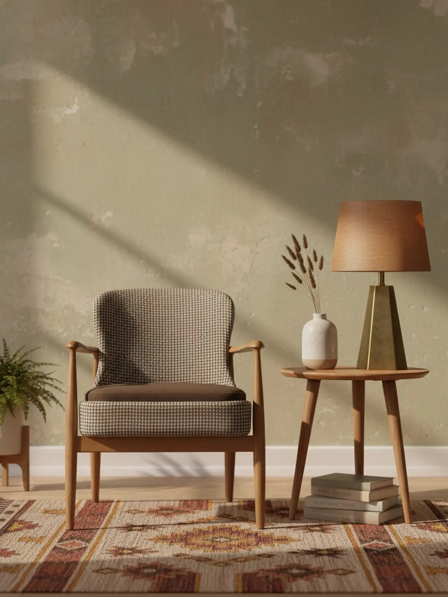 Sunlight Mid - century Ahşap Berjer - Evimlüks