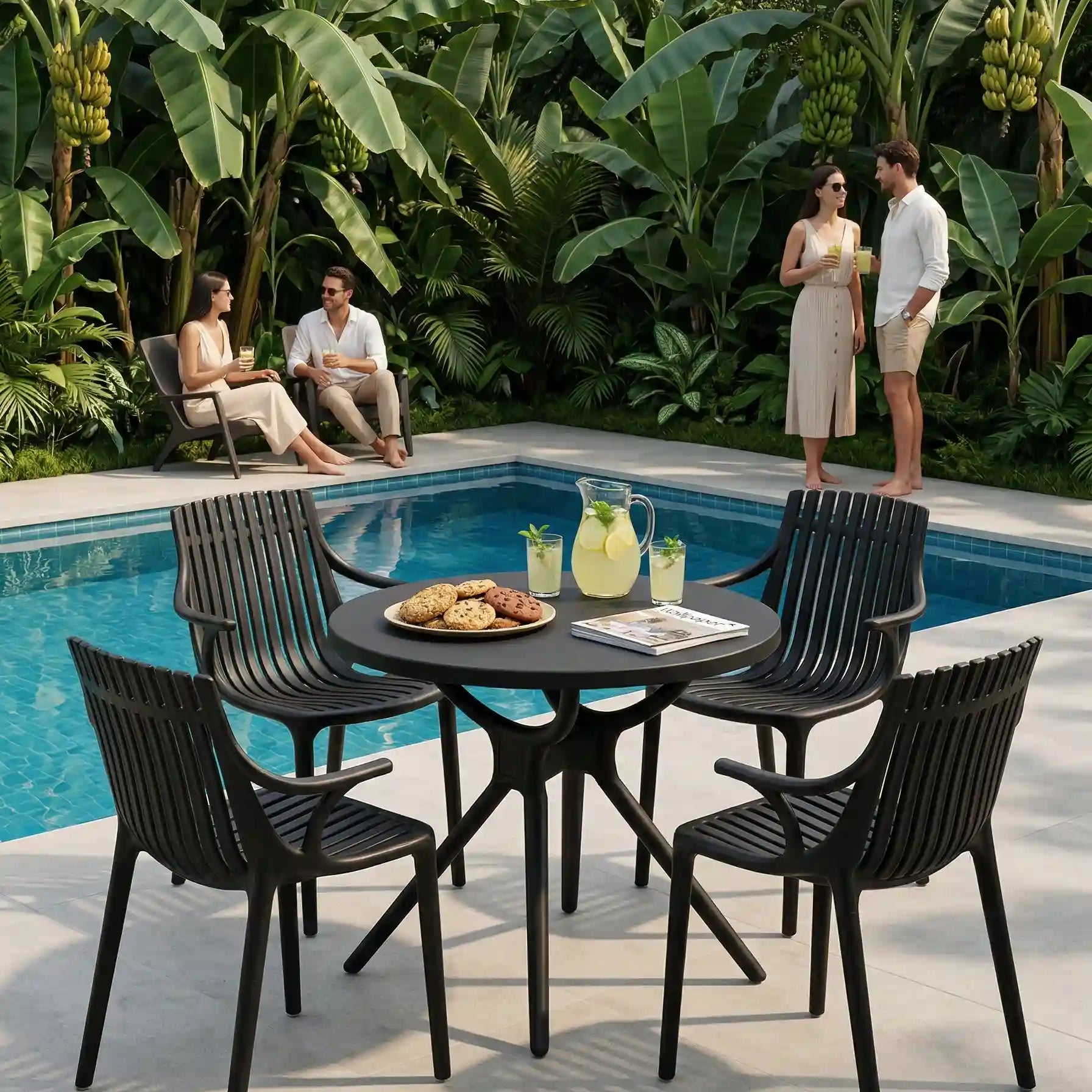 Kollu Monaco Modern Plastik Sandalye