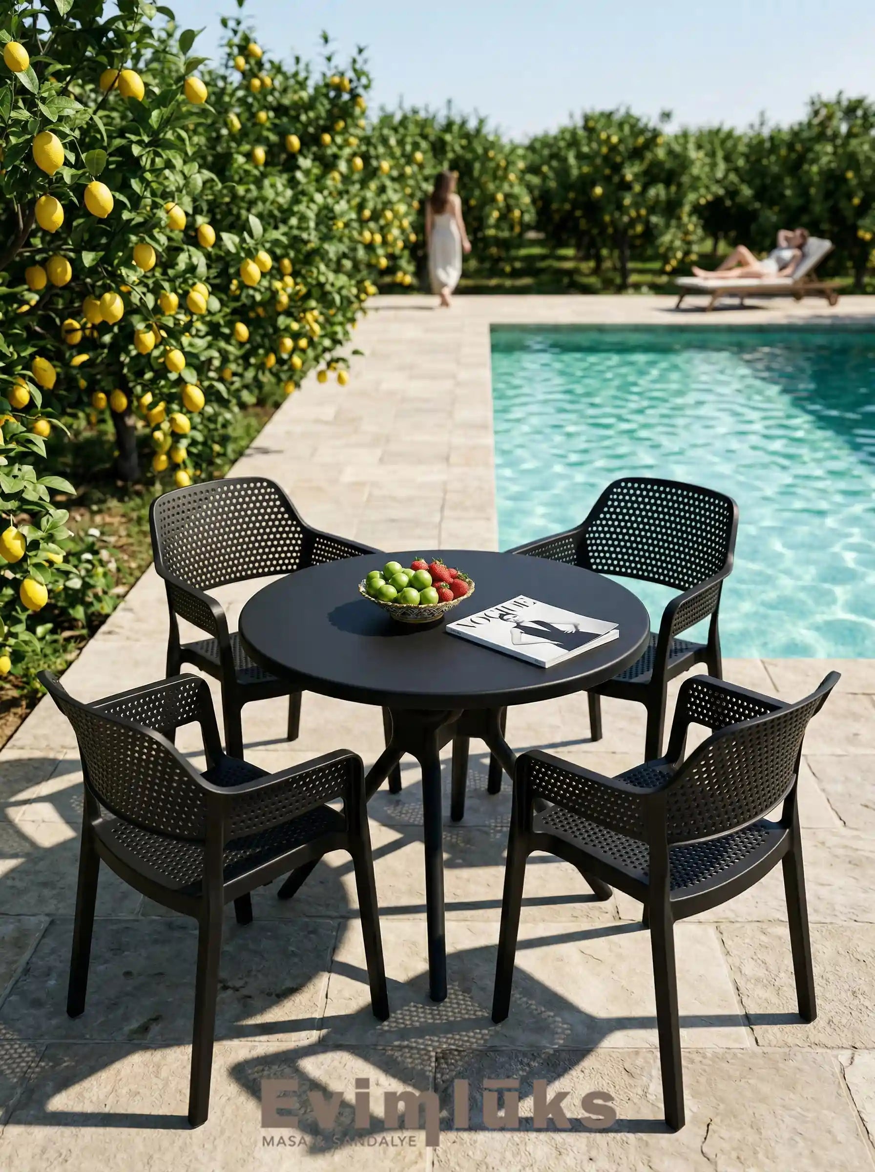 Molise Modern Kollu Plastik Sandalye