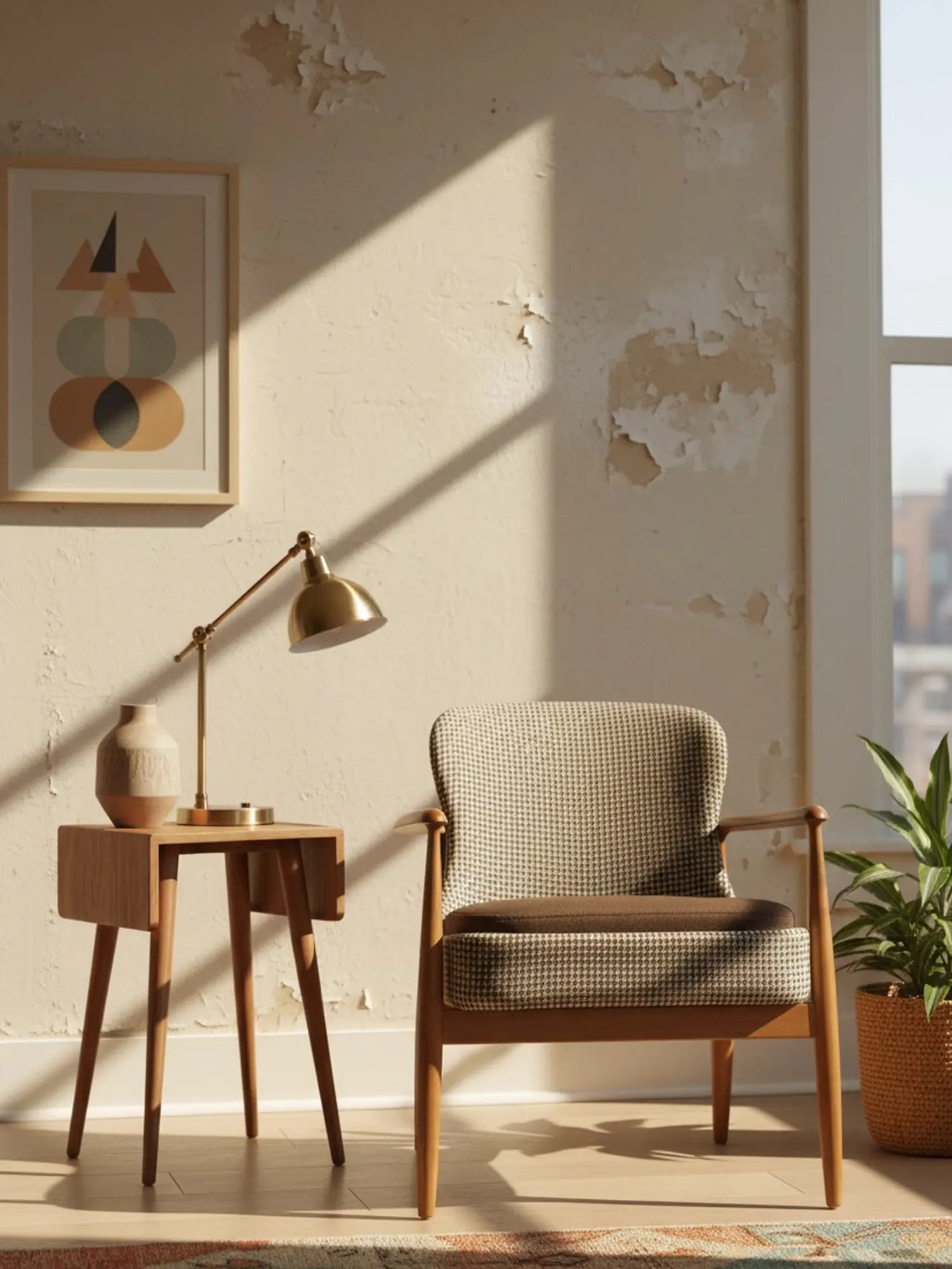 Sunlight Mid - century Ahşap Berjer - Evimlüks