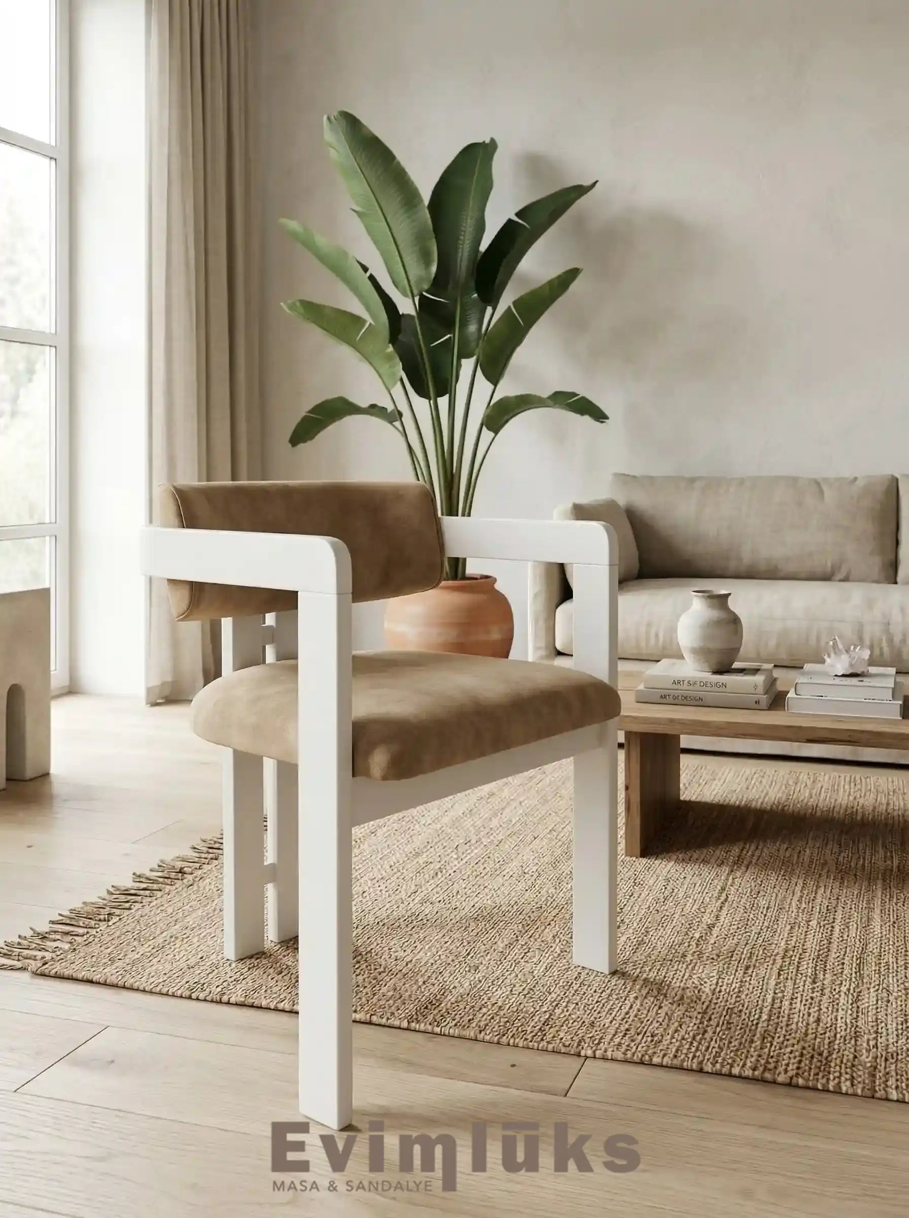 T İskandinav Modern Ahşap Sandalye